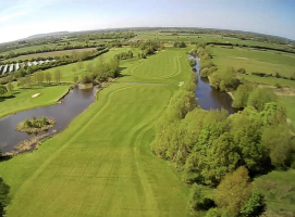 aerial photo of golf course